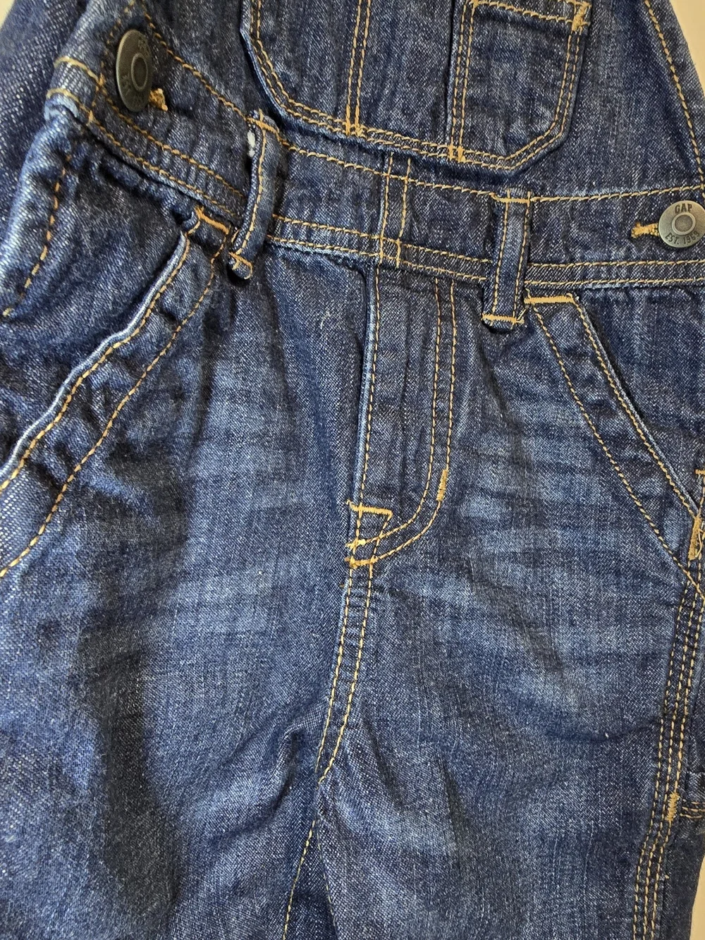 GAP Dark Blue Denim Kids Baby Soft  Overalls